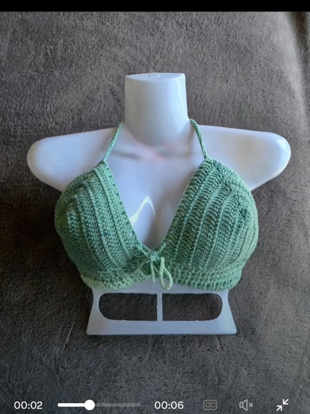 Handmade Mint Green Crochet Halter Top